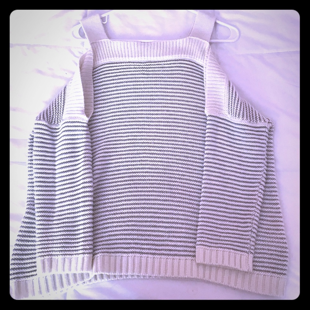 Cold shoulder sweater